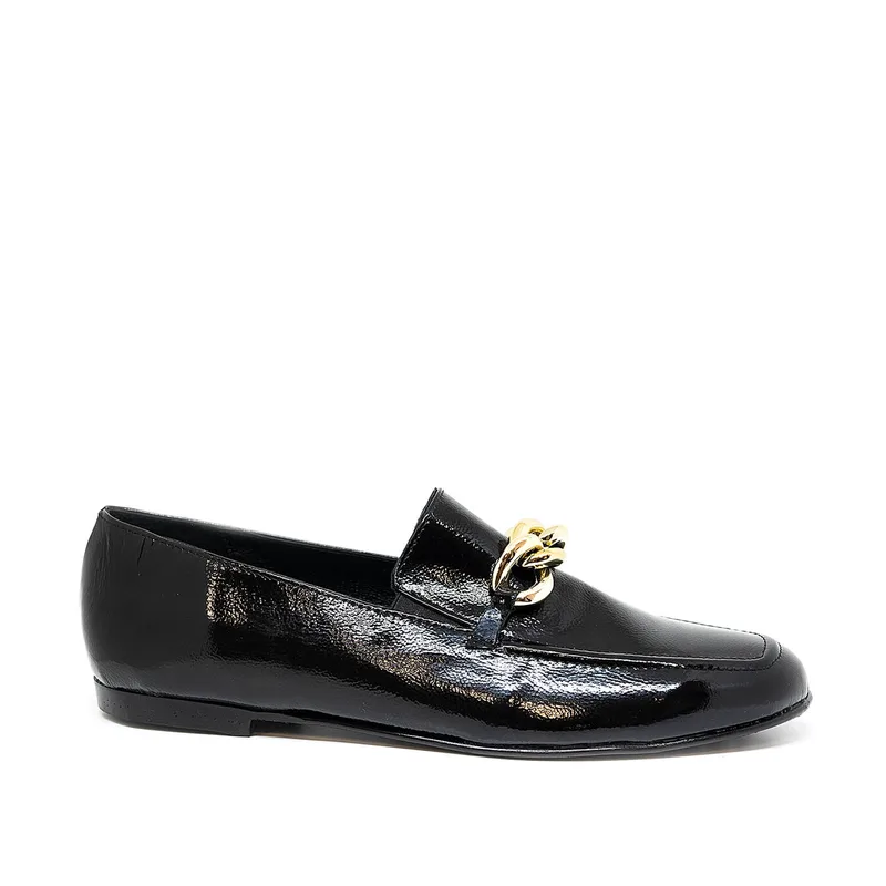 BigShoes GA1149-01/06 Δερμάτινο Μοκασίνι Μαύρο
