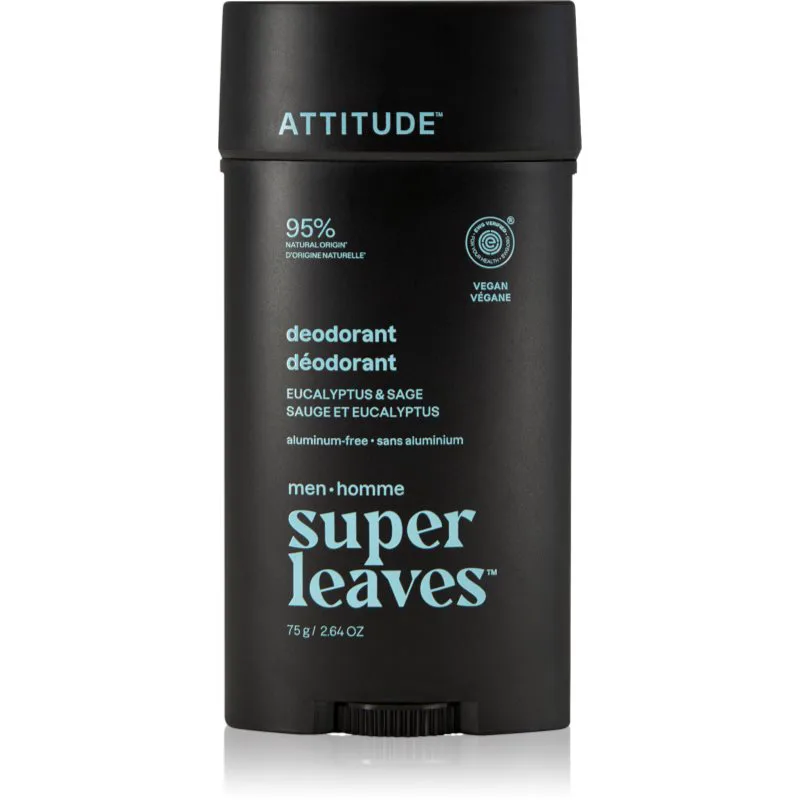 Attitude Super Leaves Men Deodorant αποσμητικό για άντρες Eucalyptus & Sage 75 γρ