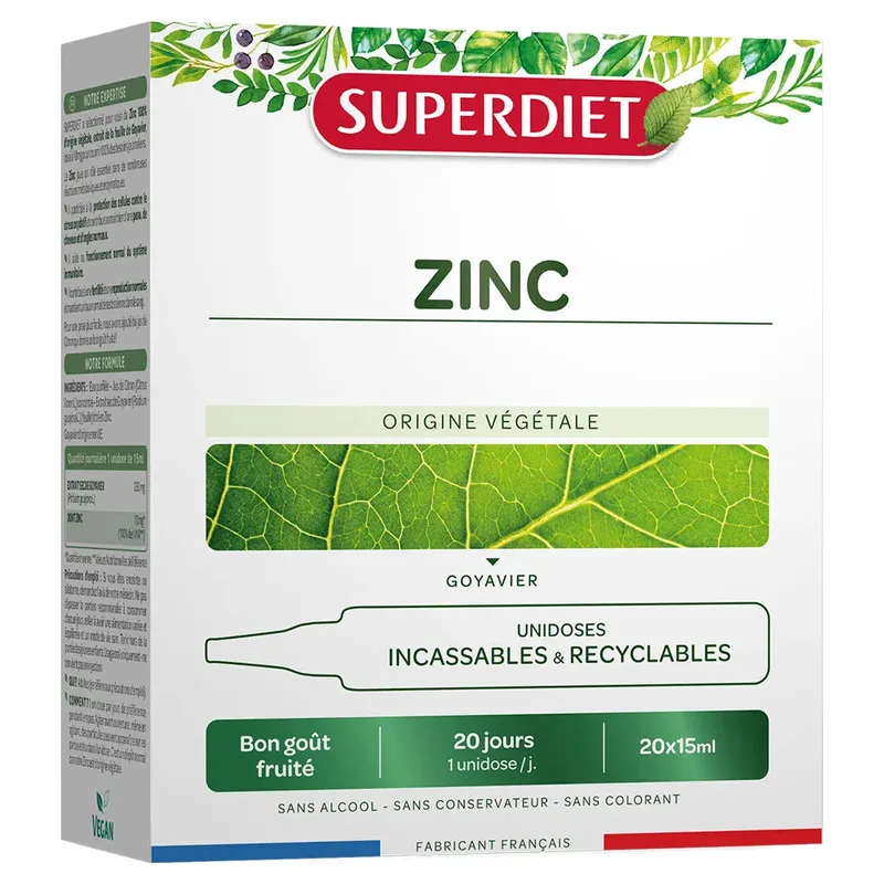 Superdiet Zinc Plant Origin 20x15ml