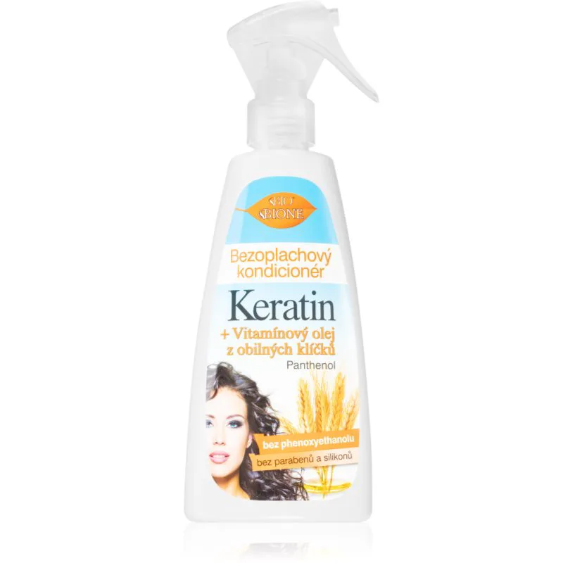 Bione Cosmetics Keratin + Grain κοντίσιονερ χωρίς ξέβγαλμα σε σπρέι 260 ml