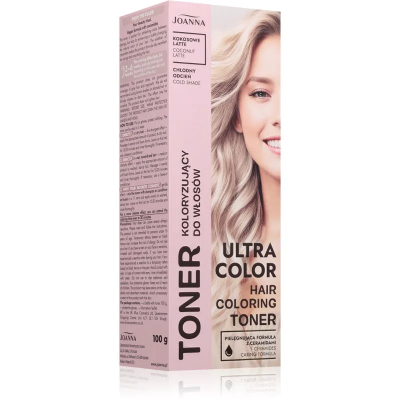 Joanna Ultra Color τονωτικό χρώματος μαλλιών απόχρωση Coconut Latte 100 γρ