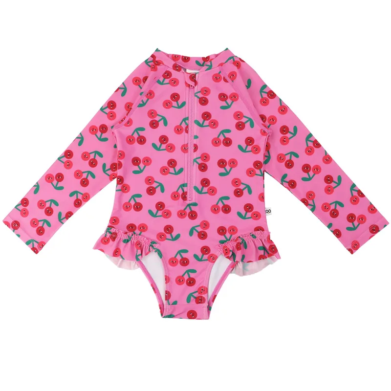 Ολόσωμο Μαγιό UV Με Μανίκια 3 Ετών Cherry Zoocchini ZOO12605 (Μέγεθος: 3 Ετών) - Zoocchini - ZOO12605-3T
