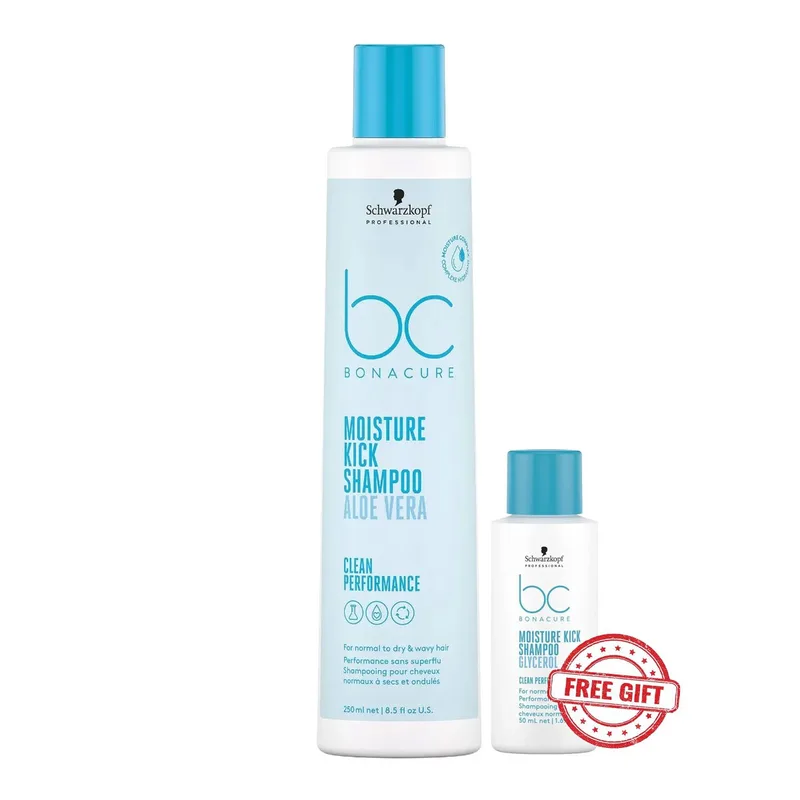 Schwarzkopf Professional BC Bonacure Moisture Kick Shampoo Aloe Vera (250ml) & Δώρο Travel Size (50ml)