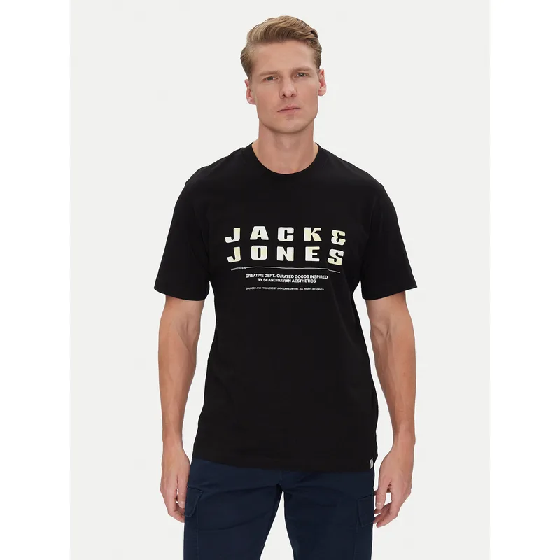 Jack & Jones T-Shirt Recharge 12274716 Μαύρο Relaxed Fit