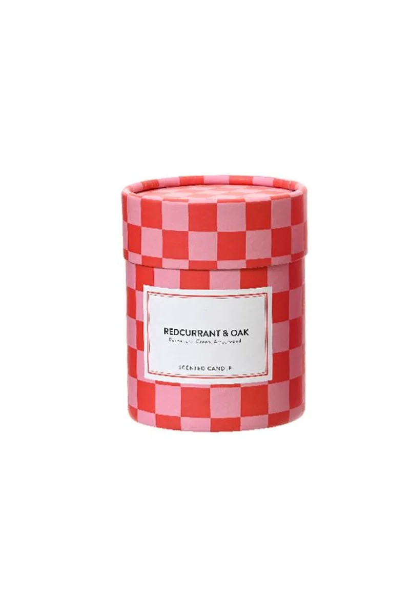 Κερι Αρωματικο Σε Ποτηρι Με Αρωμα Redcurrant & Oak 170Gr 9x9x11.5cm Κόκκινο Kaeming