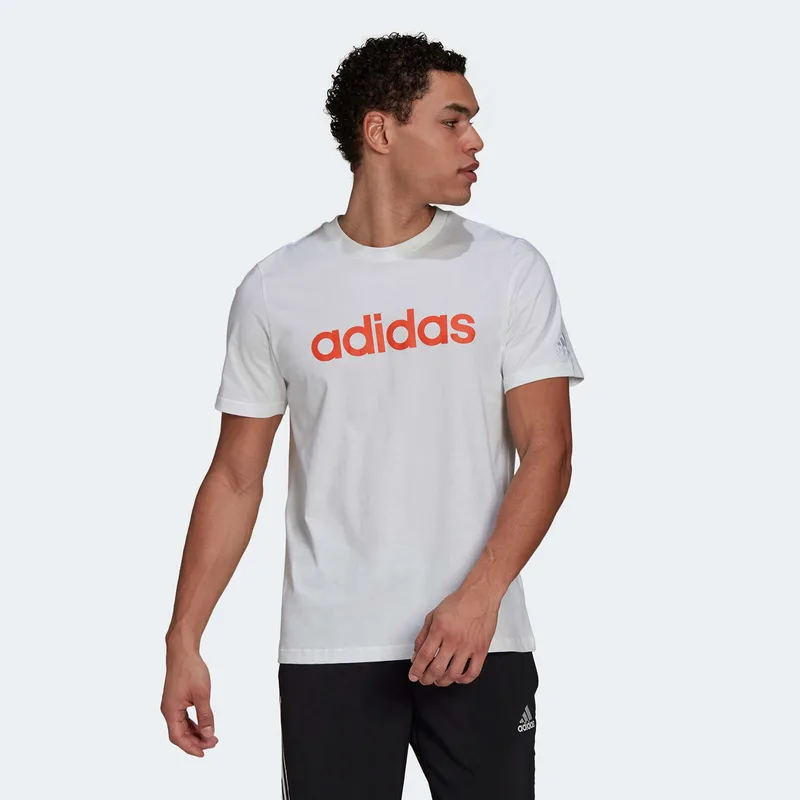 ESSENTIALS EMBROIDERED LINEAR LOGO T-SHIRT ΑΣΠΡΟ
