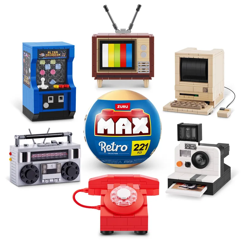 ZURU ΠΑΙΧΝΙΔΙ ΜΙΝΙΑΤΟΥΡΑ MAX BUILD RETRO ΣΕΙΡΑ 1 ΤΕΜΑΧΙΟ ΓΙΑ 8+