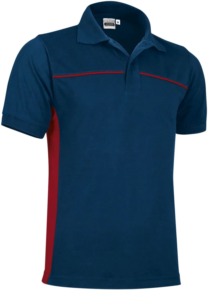 Κοντομάνικο Polo Shirt THUNDER Valento POVATHUMR Orion Navy Blue-Lotto Red