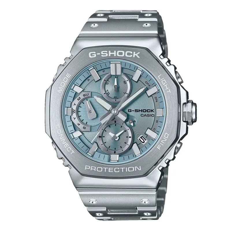 CASIO G-SHOCK Tough Solar Dual Time Silver Stainless Steel Bracelet GMC-B2100AD-2AER