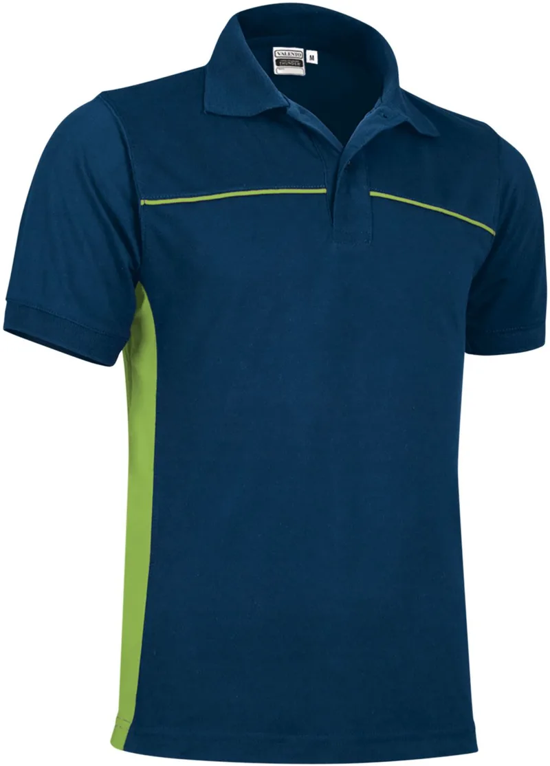Κοντομάνικο Polo Shirt THUNDER Valento POVATHUMM Orion Navy Blue-Apple Green