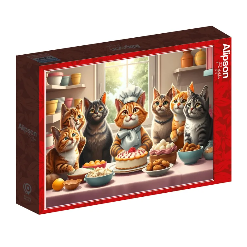 Αlipson Ρuzzle: Chats Pâtissiers en Action (1000 τμχ. - 69 x 48 cm)