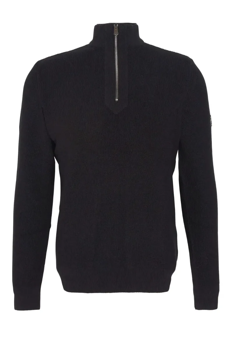 ΑΝΔΡΙΚΟ ΠΛΕΚΤΟ CRAWLEY FUNNEL NECK JUMPER BARBOUR INTERNATIONAL ΚΑΝΟΝΙΚΗ ΓΡΑΜΜΗ ΜΑΥΡΟ