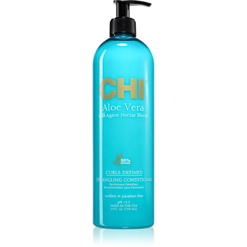 CHI Aloe Vera Curls Defined κοντίσιονερ για σπαστά και σγουρά μαλλιά 739 ml