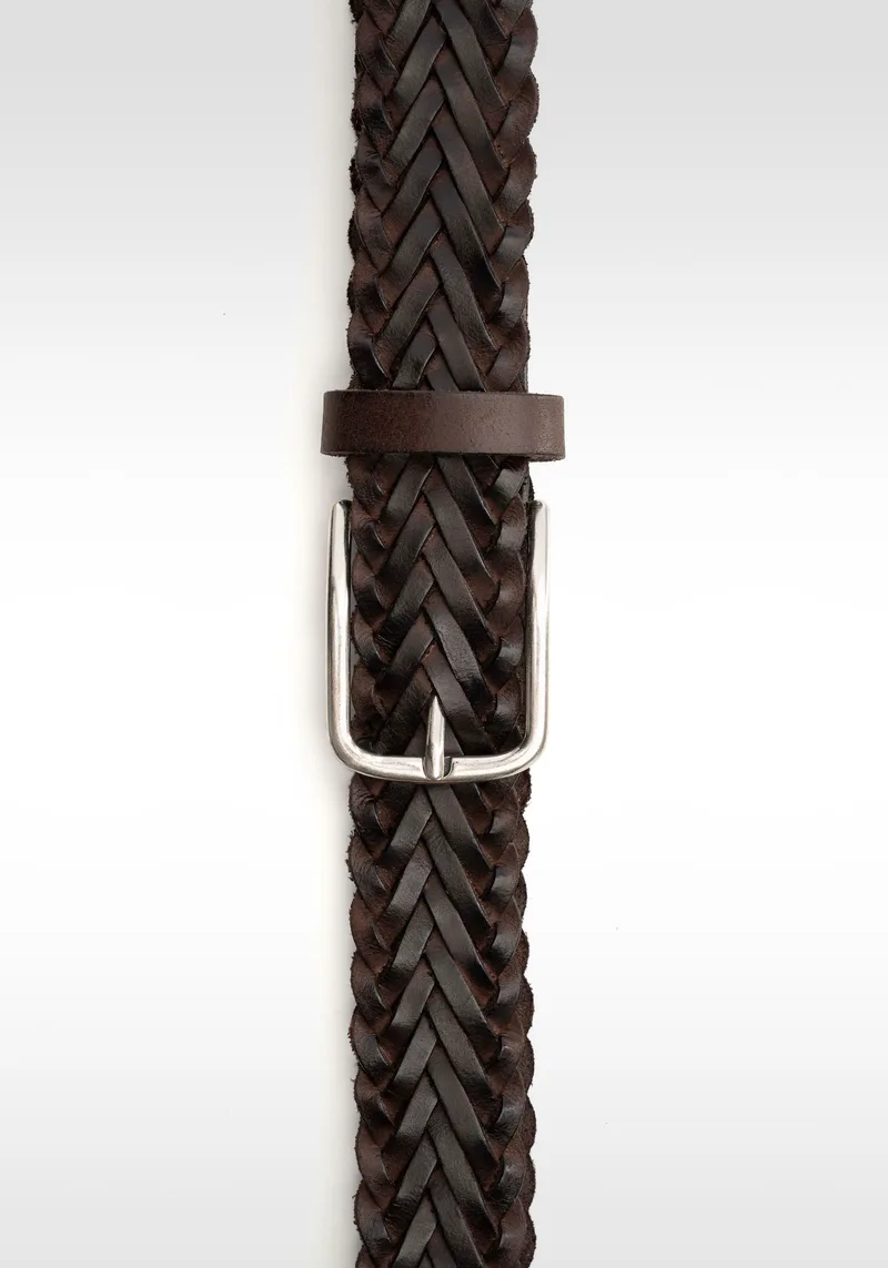 Fynch Hatton Ζώνη της σειράς Braided - FM4003 R3182 0690 Dark Brown