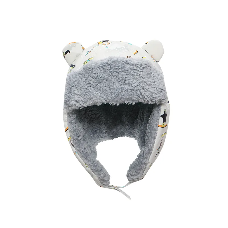 Αδιάβροχο Σκουφάκι Fleece-Sherpa 2-4 Χρονών Trapper Hat Ski Flapjackkids FJKTH760M (Ύφασμα: Fleece, Χρώμα: Λευκό) - FlapJackKids - FJKTH760M