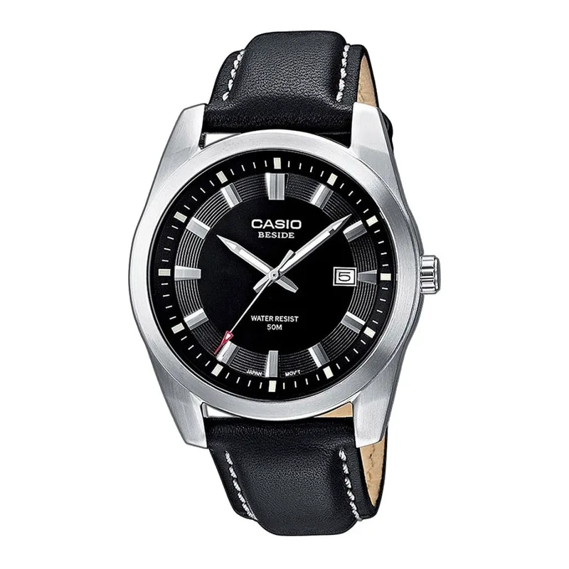 CASIO Beside Black Leather Strap BEM-116L-1AVEF