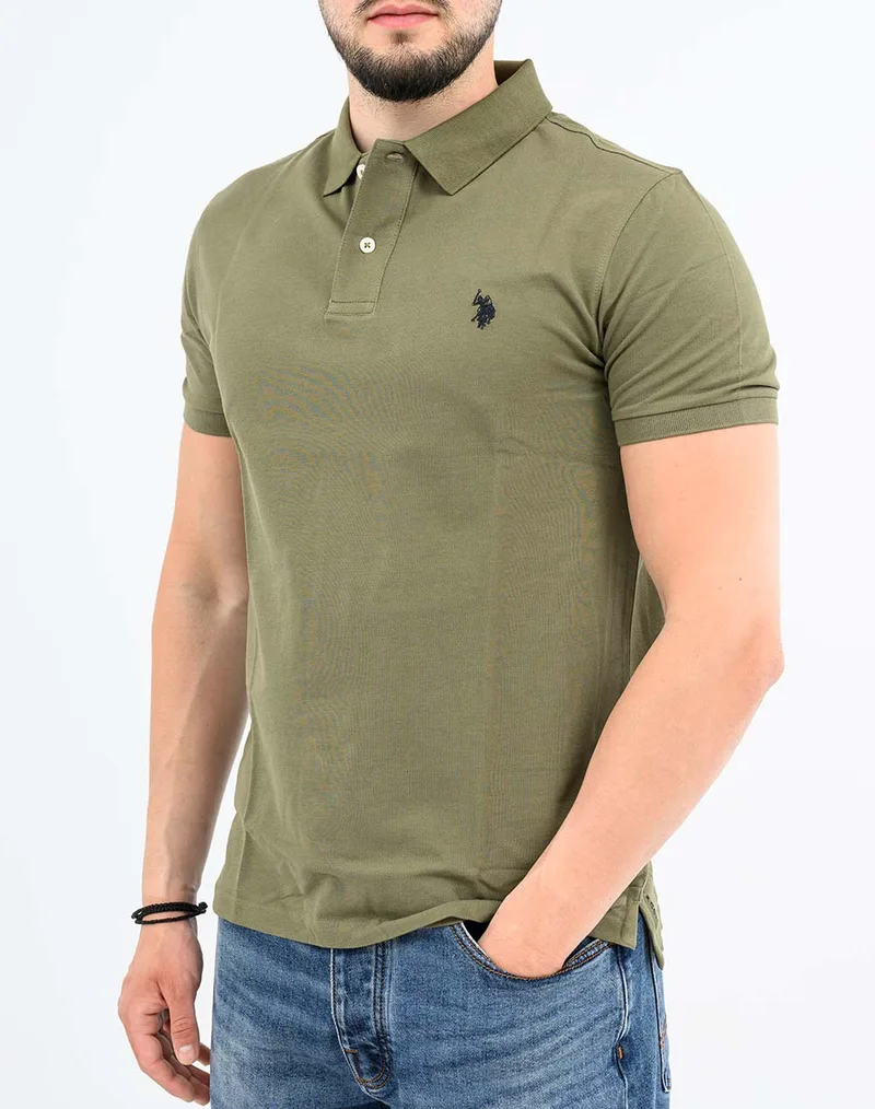 US POLO ASSN KING 000147 EHPD PACK OF 400 USPA BASIC POLO SS ΜΠΛΟΥΖΑ ΑΝΔΡΙΚΟ US43197036P400-146 Olive