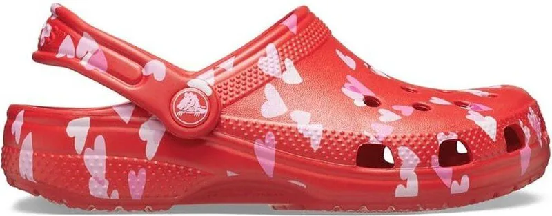 ΠΑΠΟΥΤΣΙΑ ΘΑΛΑΣΣΗΣ CROCS CLASSIC VDAY CLOG 209755-6ZR ΚΟΚΚΙΝΟ/ΡΟΖ (EU:22/23)