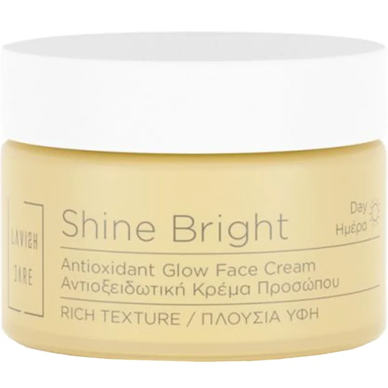 Lavish Care Shine Bright Antioxidant Glow Face Day Cream Rich Ενυδατική Κρέμα Προσώπου Ημέρας με Αντιοξειδωτική Δράση Πλούσιας Υφής για Λάμψη & Προστασία 50ml