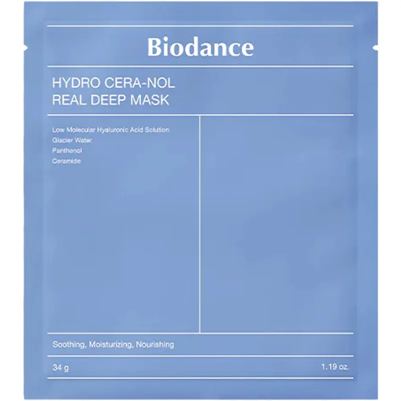 Biodance Hydro Cera-Nol Real Deep Mask Καταπραϋντική Μάσκα Προσώπου Υδρογέλης που Ενισχύει τον Επιδερμικό Φραγμό 34g - 1 Τεμάχιο