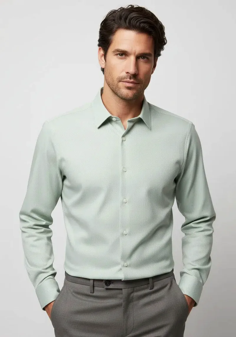 BOSS Πουκάμισο HANK - 50490934 373 Open Green