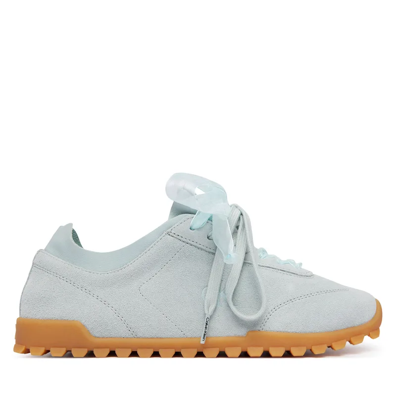 Αθλητικά Calvin Klein Low Profile Run Mg Sue Db Laces HW0HW03150 Ανοιχτό μπλε