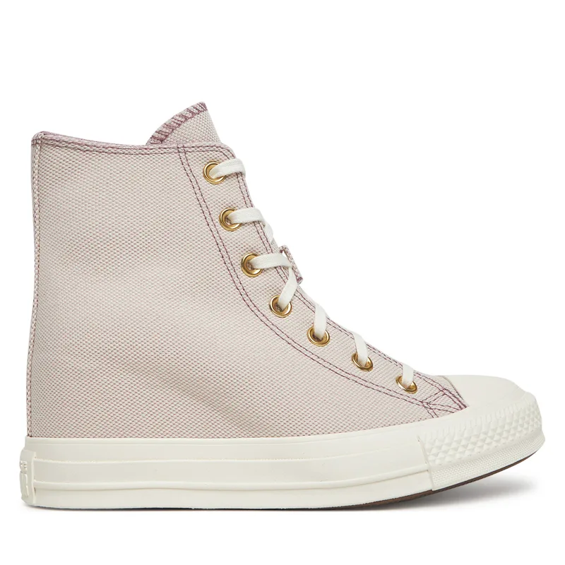 Sneakers Converse Chuck Taylor All Star Wedge Platform Χρυσό A12763C Ροζ