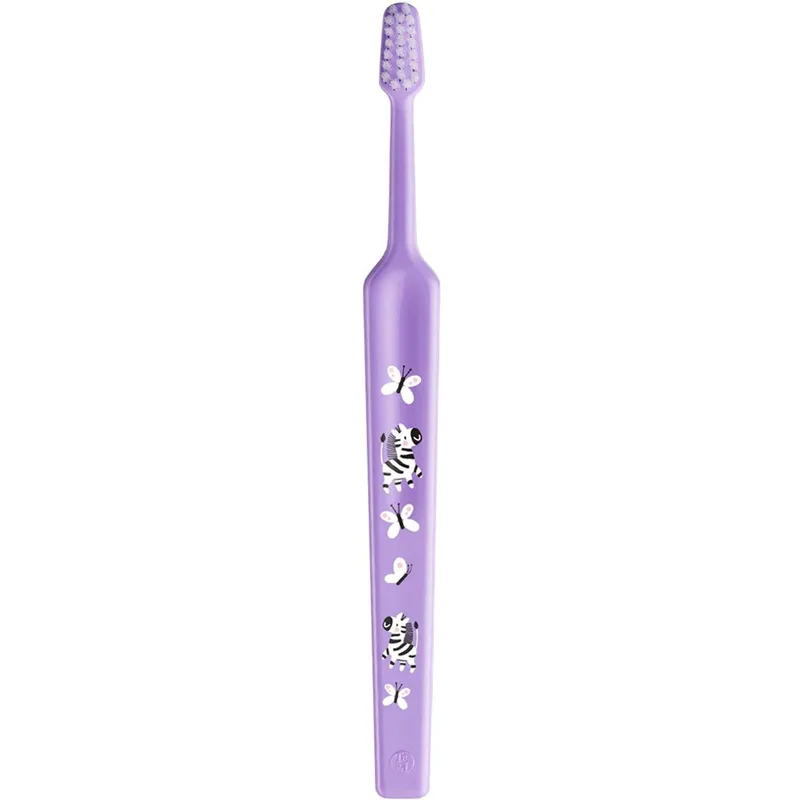 TePe Mini Extra Soft 0-6 Years Toothbrush Παιδική Οδοντόβουρτσα με Κωνική Κεφαλή & Αποστρογγυλεμένες Ίνες 1 Τεμάχιο - Λιλά