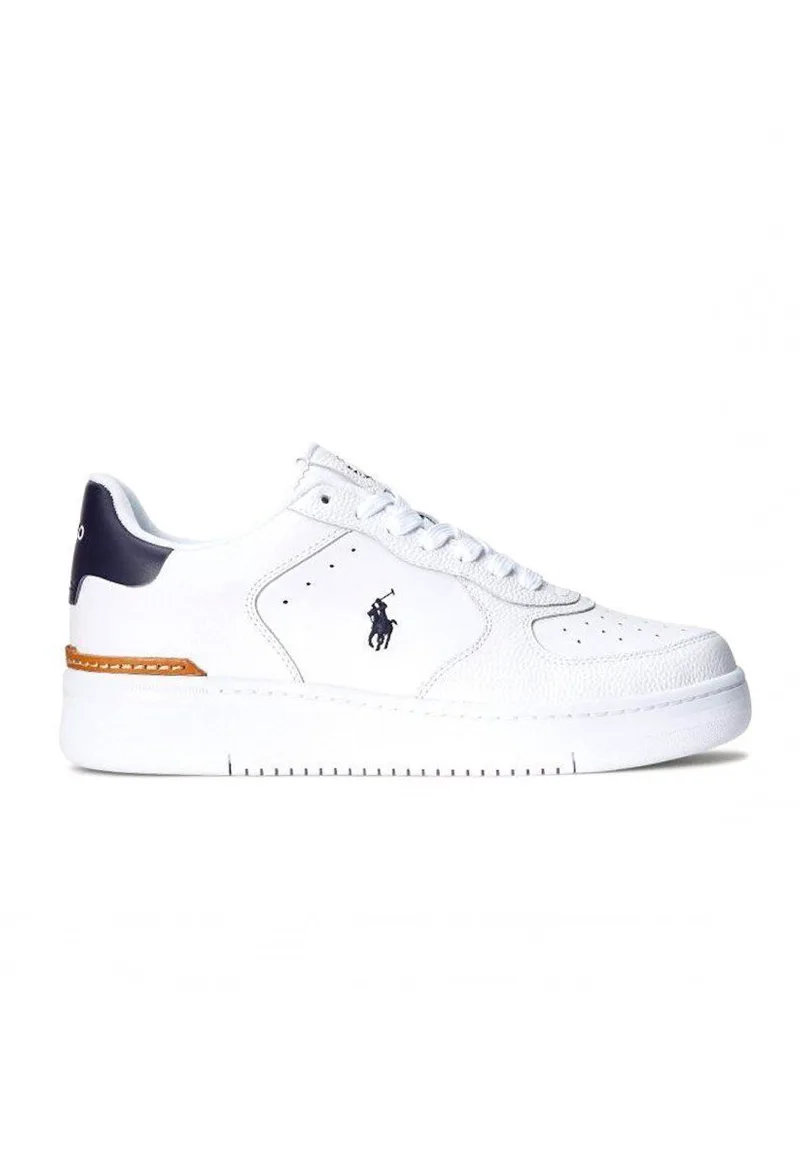 ΑΝΔΡΙΚΑ ΠΑΠΟΥΤΣΙΑ POLO RALPH LAUREN MASTERS CRT SNEAKERS ΔΕΡΜΑ ΛΕΥΚΟ/ΜΠΛΕ