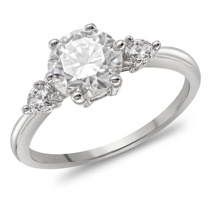 Δαχτυλίδι Moνόπετρο με Moissanite Diamonds από Ασήμι DX2724