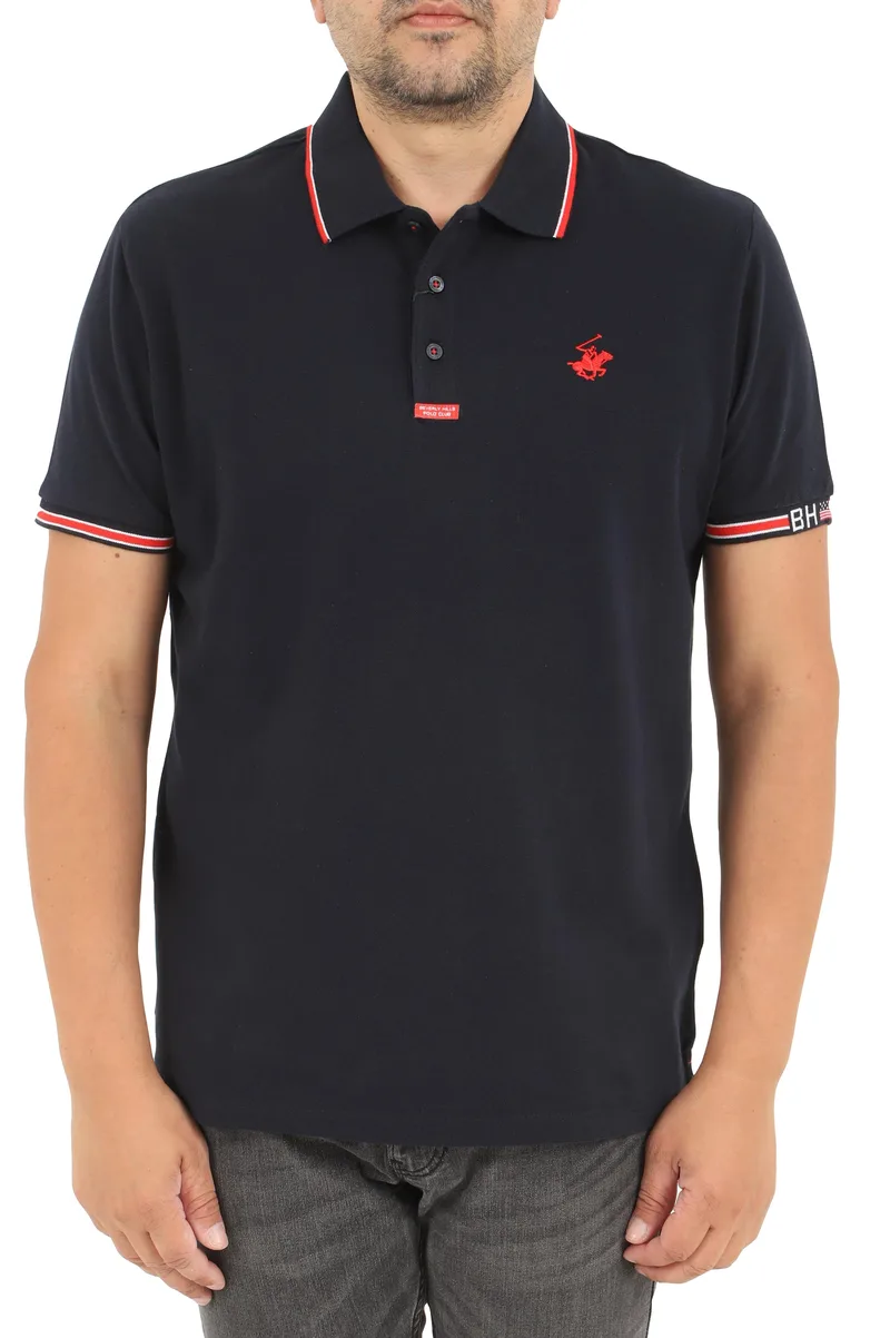 Μπλούζα Polo Beverly Hills Polo Club Πικέ Με Χρωματική Αντίθεση P42571-0298 Ανδρικό