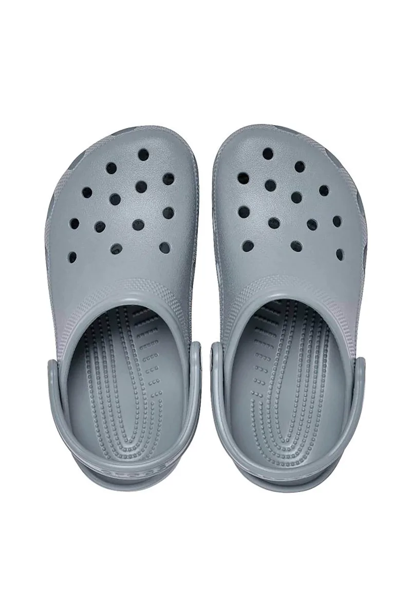 Crocs unisex clogs μονόχρωμα με διάτρητο σχέδιο "Crush" - E79700 Γκρι Σκούρο