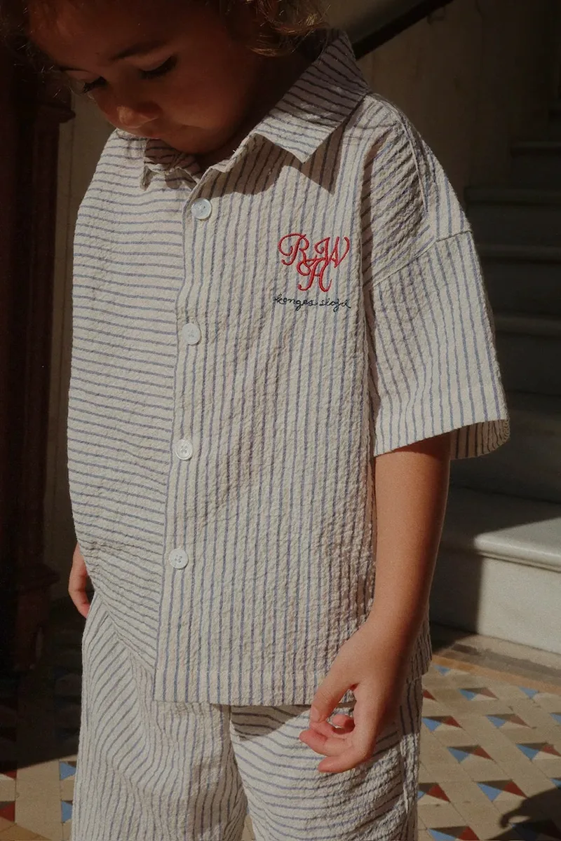 Παιδικό βαμβακερό πουκάμισο Konges Sløjd RHW X KS DUO SHIRT GOTS