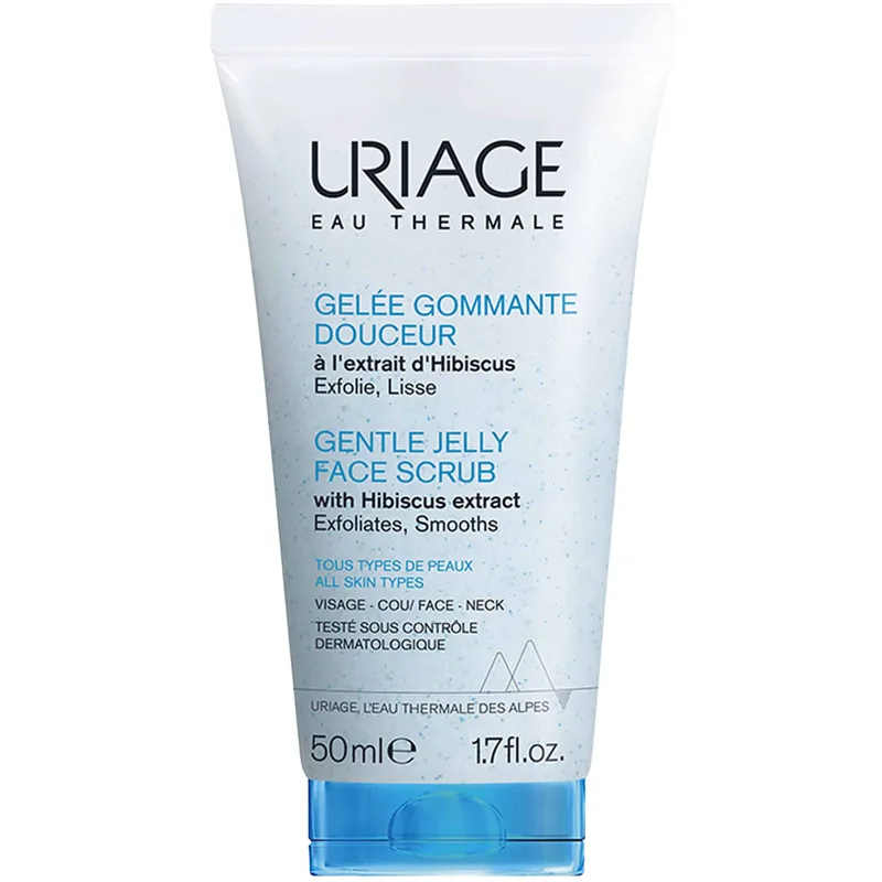 Uriage Gentle Jelly Face Scrub Απολεπιστικό Gel Προσώπου με Φρουτώδες Άρωμα, Κατάλληλο για Όλους τους Τύπους Επιδερμίδας 50ml