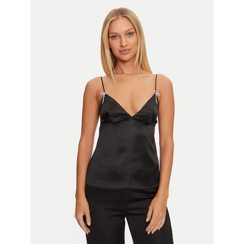 Guess Μπλούζα πιτζάμας O4BH00 WGIN0 Μαύρο Regular Fit