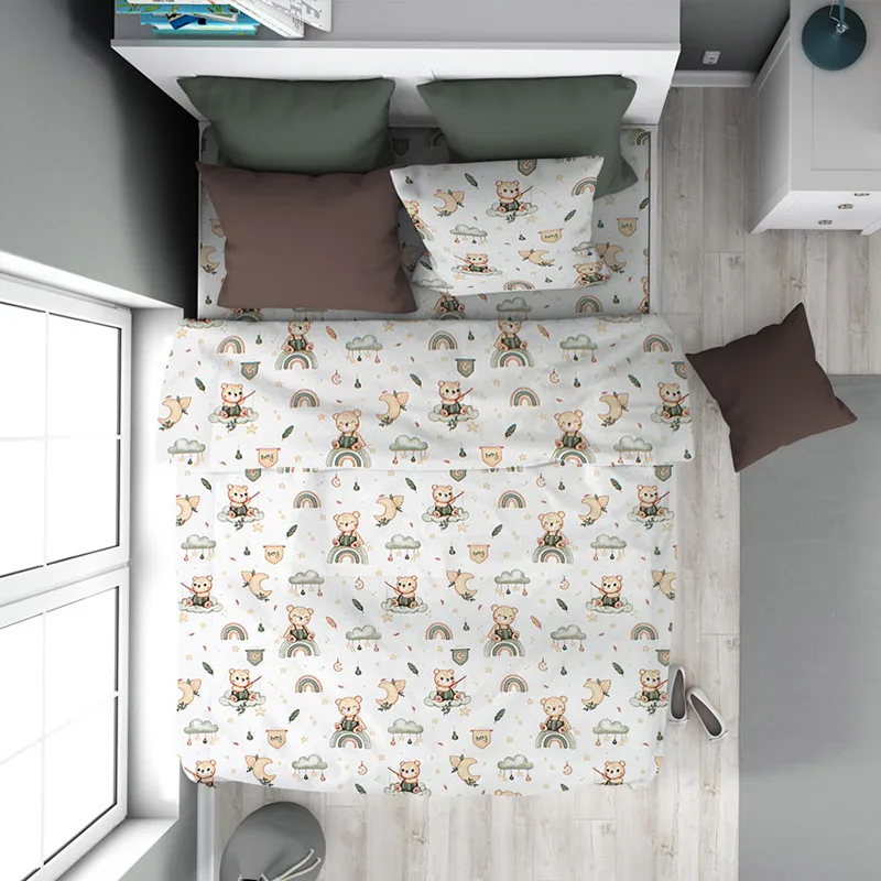 Παπλωματοθήκη Μεμονωμένη Μονή 160X240 Dimcol Cloudy Bear 581 (160x240)
