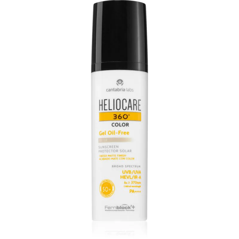 Heliocare 360° Color Gel Oil-Free προστασίας με χρώμα με υφή τζελ SPF 50+ απόχρωση Μπεζ 50 ml