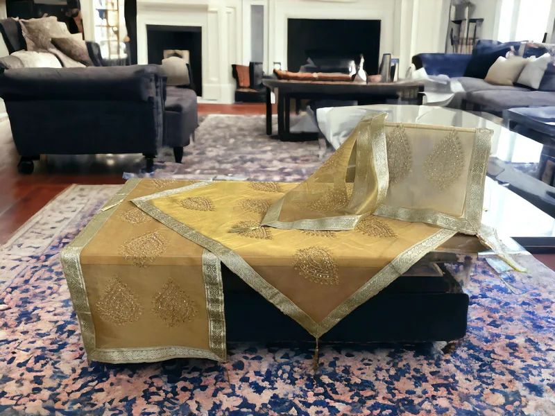 ΣΕΤ ΚΑΡΕ 4ΤΜΧ ΙΝΔΙΚΟ ΜΕ ΤΡΕΣΑ PAISLEY LINEAHOME