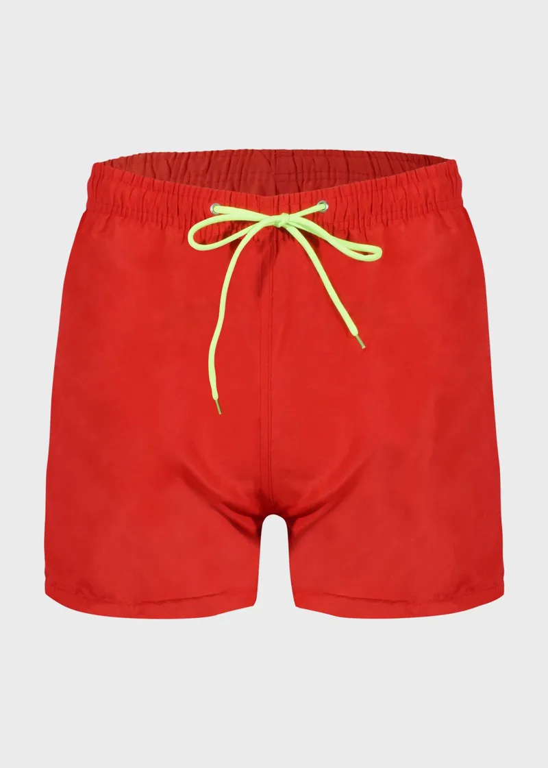 Ανδρικό μαγιό σόρτς μονόχρωμο.Summer Collection ΚΟΚΚΙΝΟ