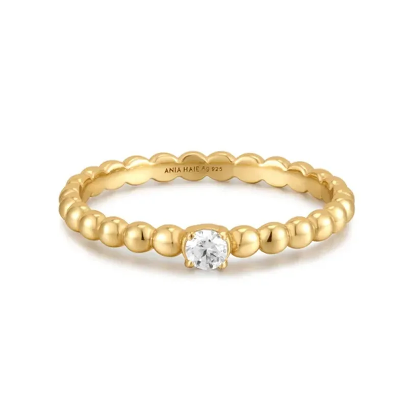 Δαχτυλίδι Ania Haie 925 Cubic Zirconia Round Dome R059-01G R059-01G Ασήμι
