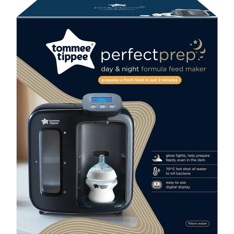 Tommee Tippee Perfect Prep Day & Night Black Baby Formula Feed Maker Πρακτικός & Γρήγορος Παρασκευαστής Βρεφικού Γάλακτος σε Μαύρο Χρώμα 1 Τεμάχιο