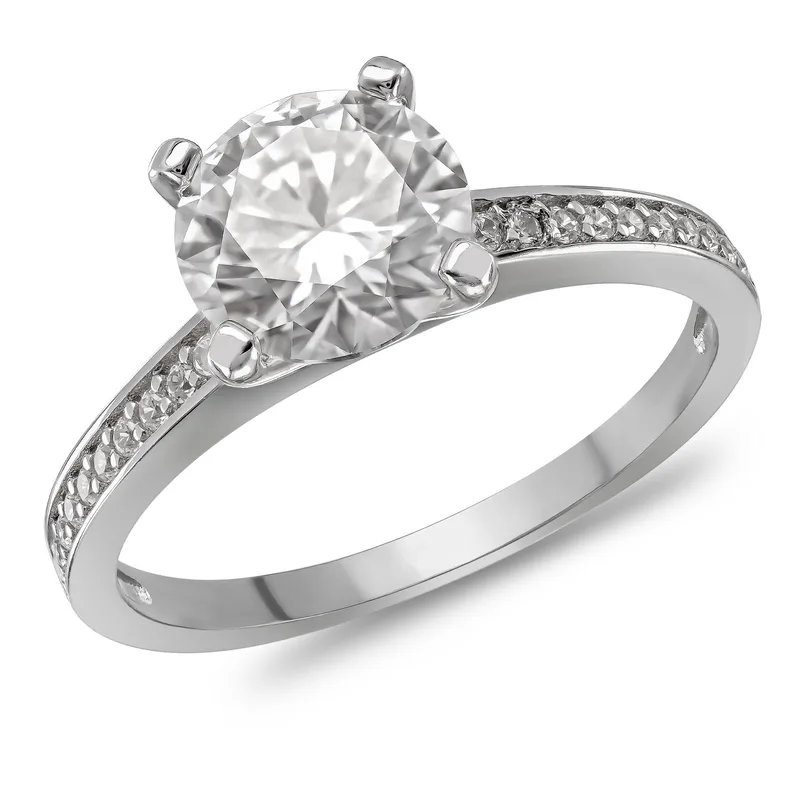 Δαχτυλίδι Μονόπετρο με Moissanite Diamond από Ασήμι DX2718