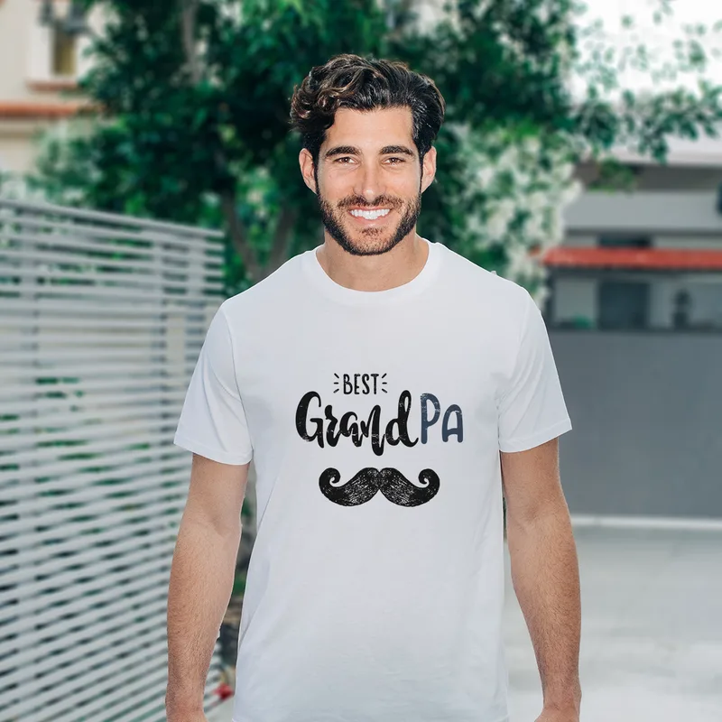 Grandfather - Organic Vegan T-Shirt Unisex - Λευκό - XL