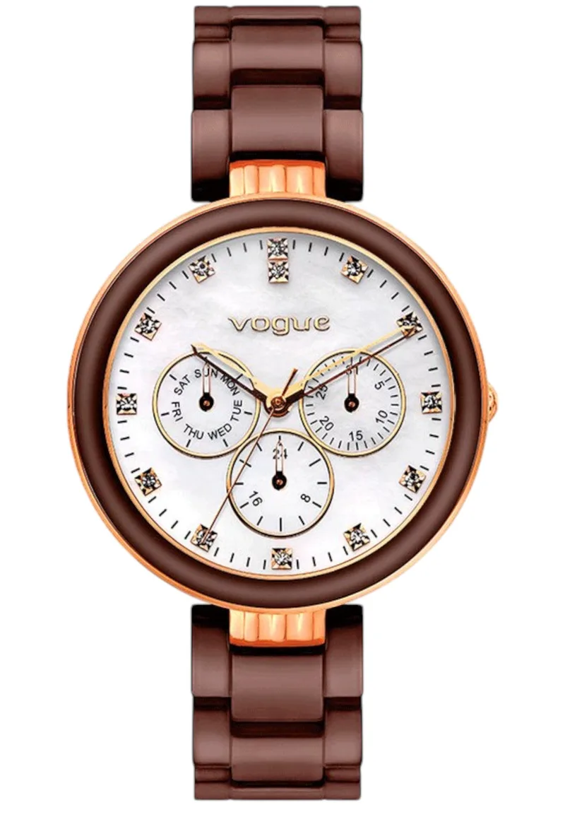 Ρολόι Χειρός Vogue Havava Stainless Steel 202070349.3W-Brown-Rose Χρυσό Stainless Steel Γυναικείο
