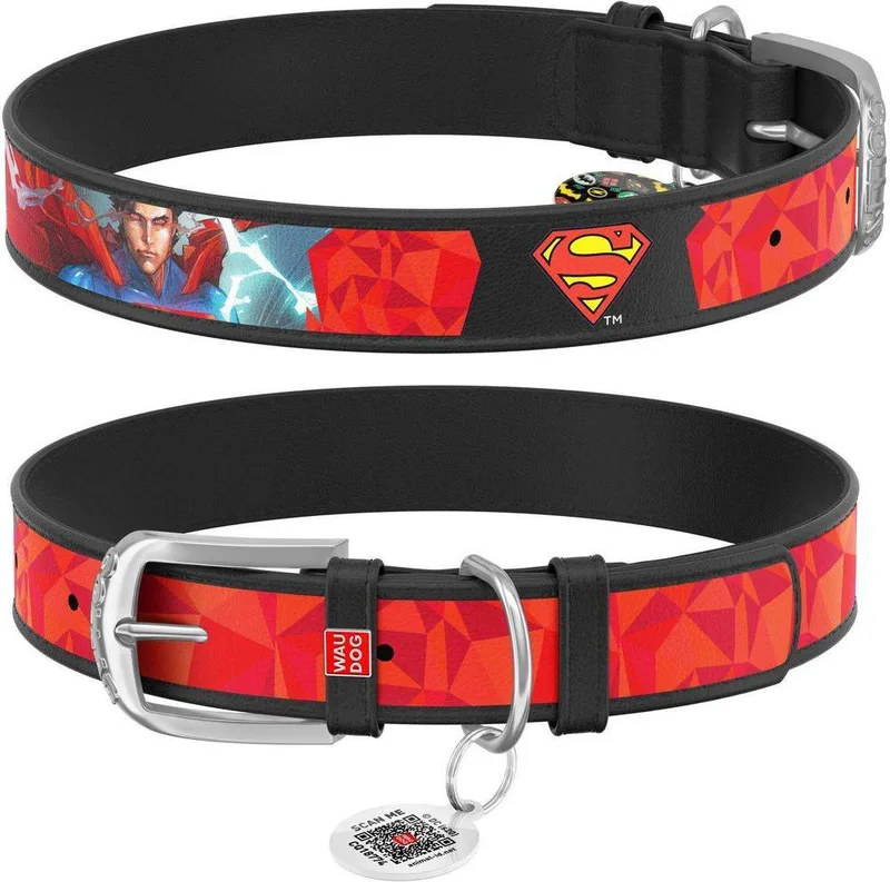 ΠΕΡΙΛΑΙΜΙΟ WAUDOG SUPERMAN1 ΜΑΥΡΟ (12MM / 18-24CM)