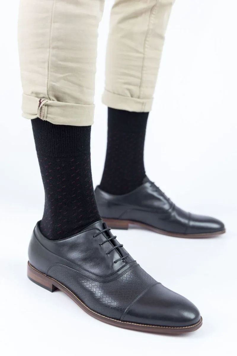 Ανδρικές casual κάλτσες ERIC II Βαμβακερές Trendy 16199 Μαύρο