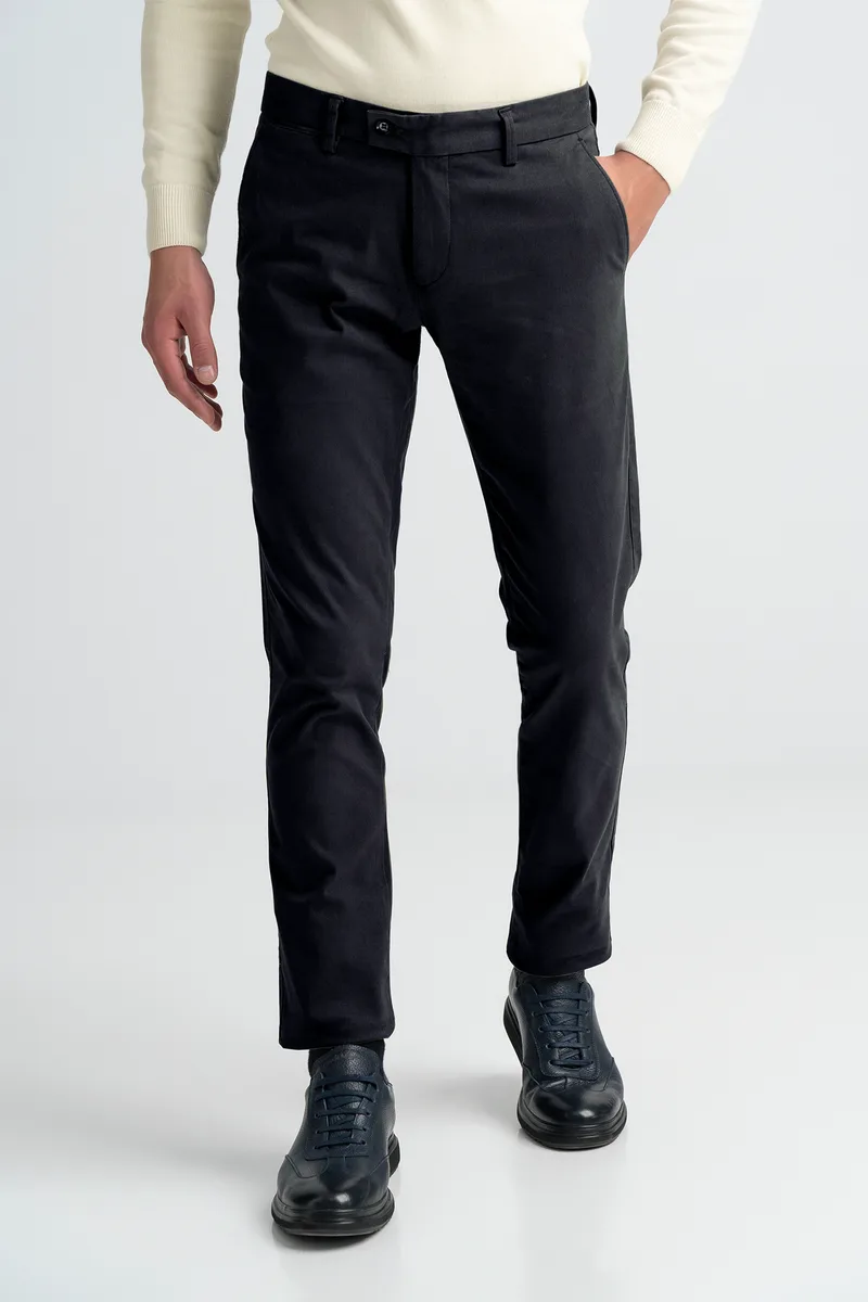 Monte Napoleone Ανδρικό Παντελόνι Chinos 252-61-3650-6154-13 Μαύρο
