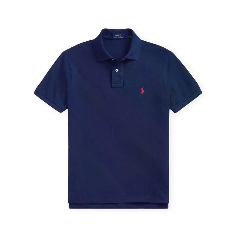 Πόλο με κοντά μανίκια Polo Ralph Lauren Custom Slim Fit Mesh Polo Shirt - Navy