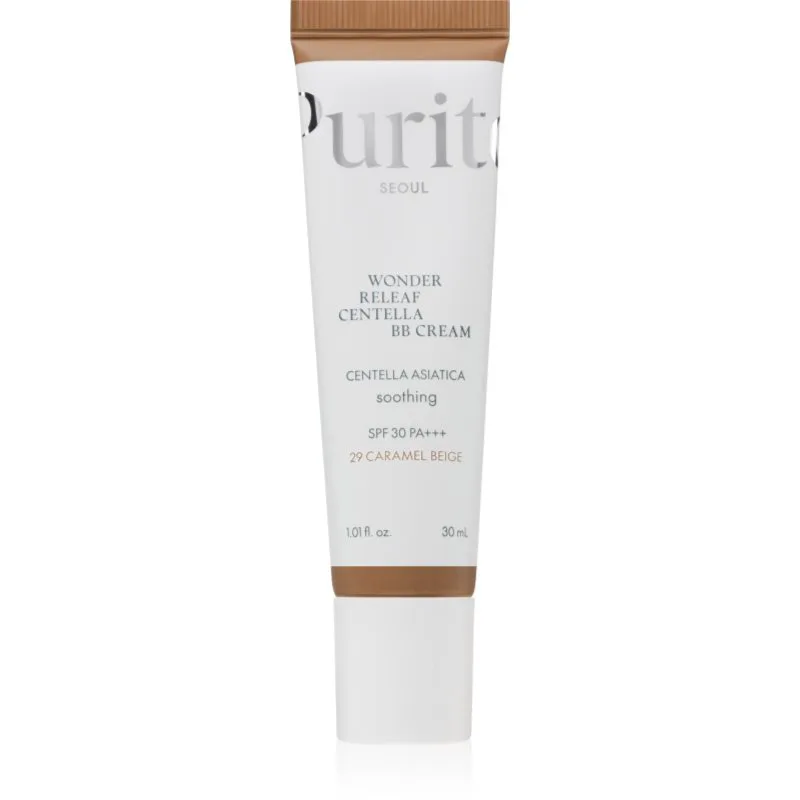 Purito Wonder Releaf Centella BB Cream λαμπρυντική ΒΒ κρέμα με καταπραϋντική δράση απόχρωση 29 Caramel Μπεζ 30 ml