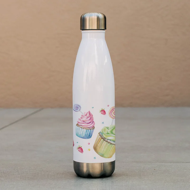 Cupcakes - Μπουκάλι Θερμός 500ml - Λευκό